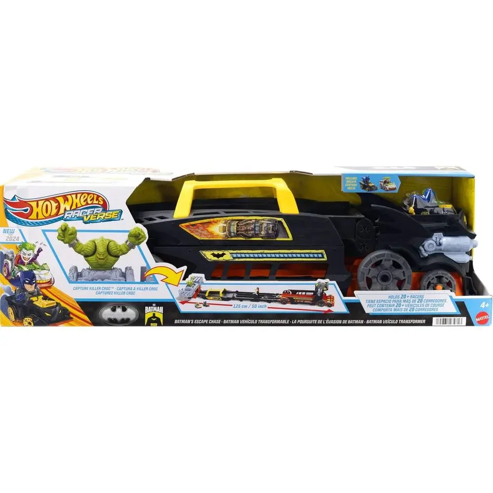 Hot Wheels RacerVerse Batman’s Escape Chase Vehicle Transforms into 3-Ln Raceway